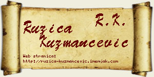 Ružica Kuzmančević vizit kartica